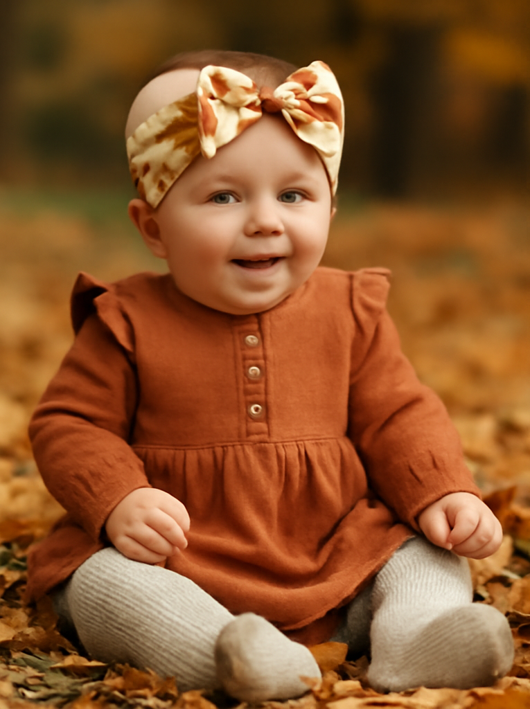 Autumn Series Baby Headband - Fall Bow Design